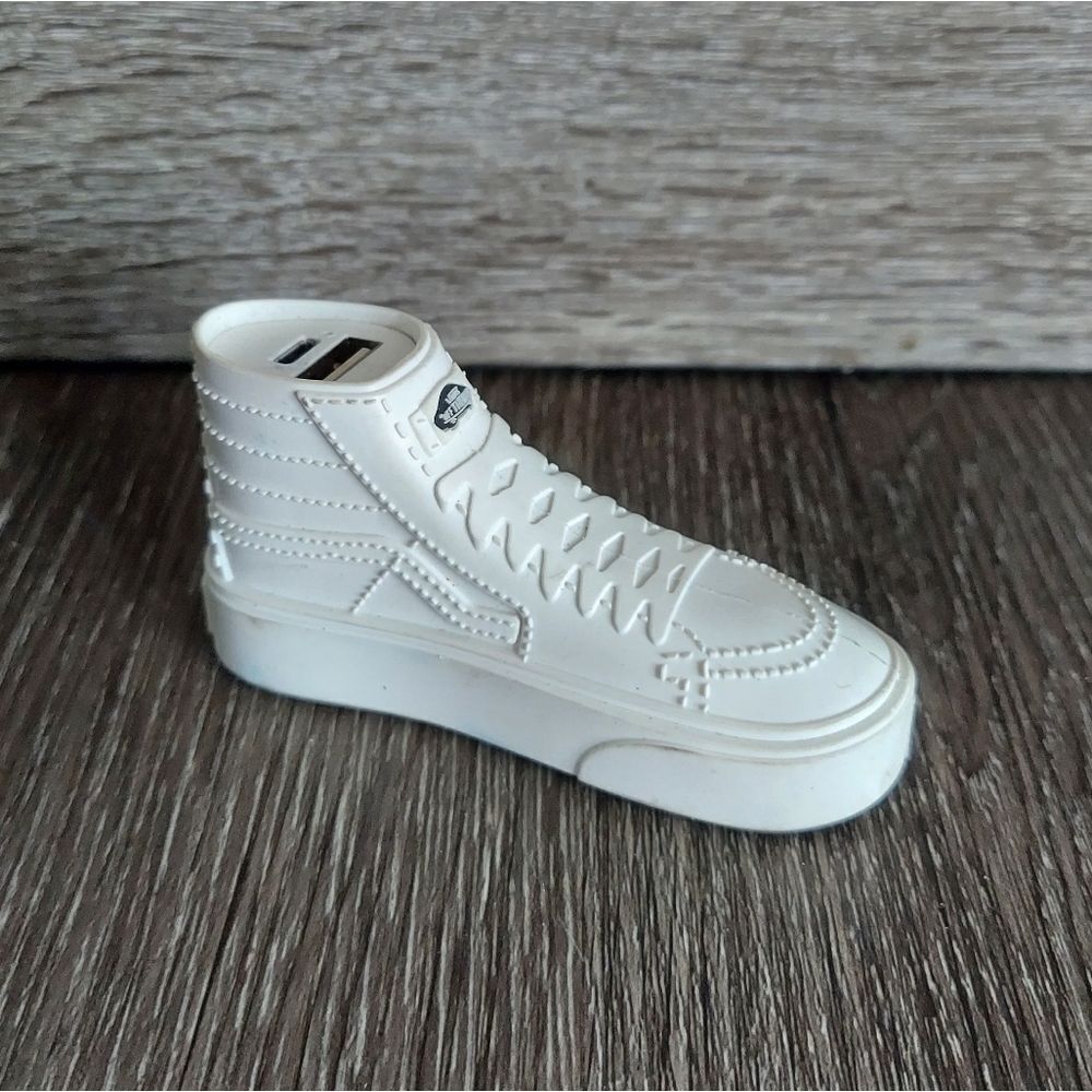 Vans Sk8-Hi White Skateboard Shoe Portable USB Charger Power Bank